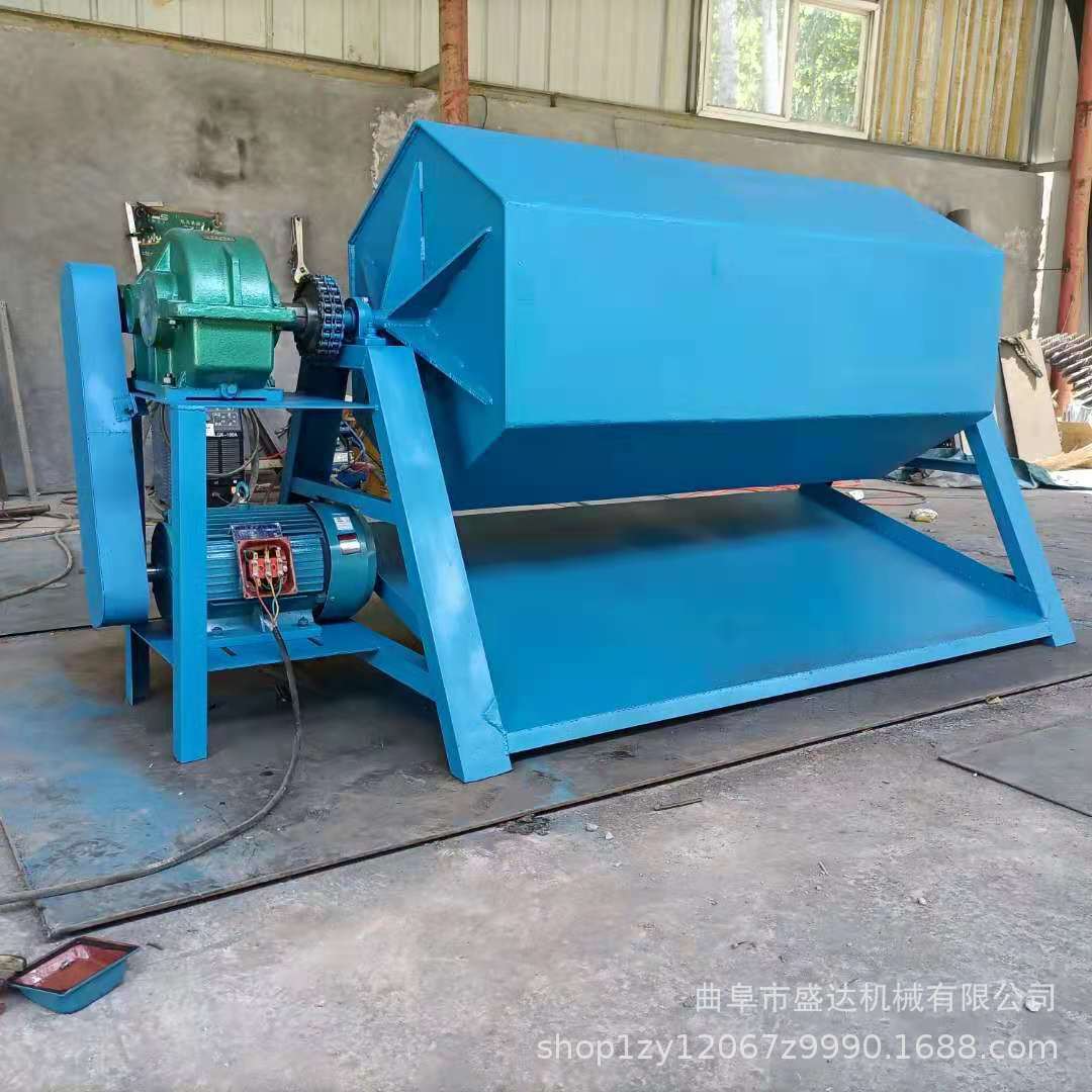 橡胶内衬滚筒抛光研磨机 六角抛光滚筒生产金属除锈机