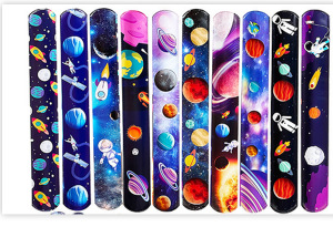 Estrictamente seleccionado el nuevo anillo estrellado de Amazon Space, anillo de palmaditas de PVC, accesorios de juego de juguetes para niños