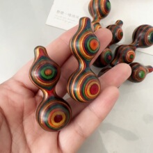 木质葫芦五五肚子绕指柔葫芦手把件彩虹木紫檀吊坠挂件配饰钥匙扣