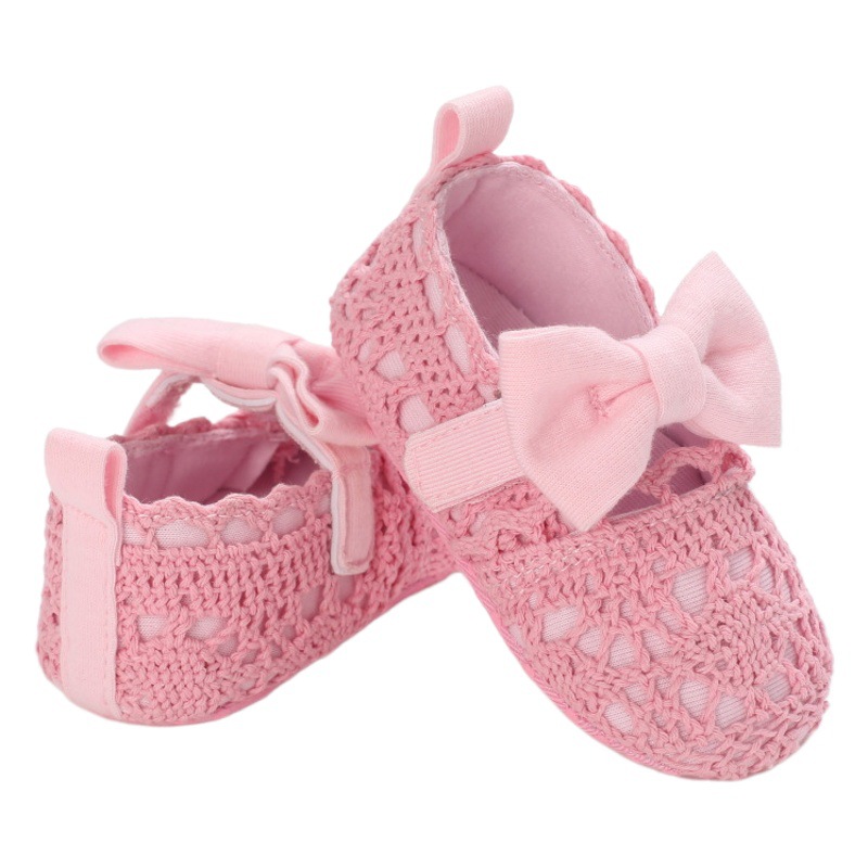 Primavera y otoño zapatos de niño para 0-1 años encaje bebé niñas zapatos suave suela Bebé Zapatos de una sola pieza entrega