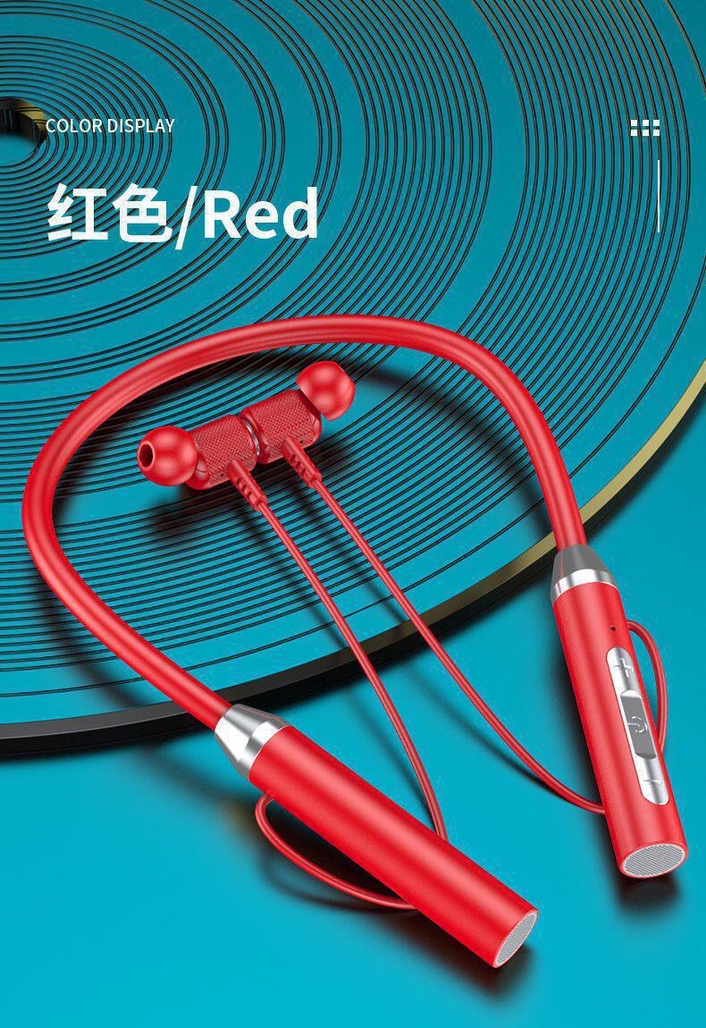 German Berlin Sound 2026 New Bluetooth Headphones for Running and Sports, Neckband In-Ear Style with Heavy Bass for Gaming