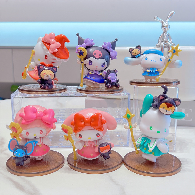 クロミ星月夜パーティーマジシャンシリーズブラインドボックストレンディなハンドメイド人形デスクトップ装飾品誕生日ギフト|undefined
