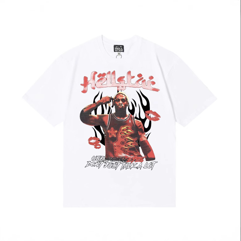 Long-Term 2025 Summer New H@Ellst Character Pattern Printed Short-Sleeved T-Shirts for Men and Women Wholesale