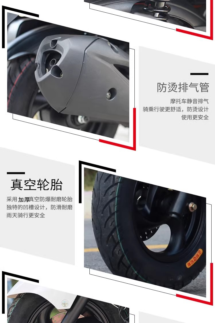 Cross-Border Foreign Trade Export Brand New 125C Two-Wheel Scooter Fuel-Saving Vehicle Shangling Second Generation Fuel Men and Women