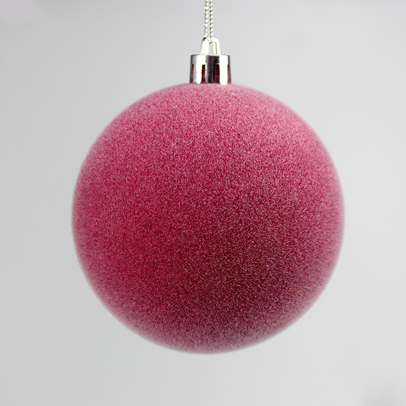 Fuente fabricantes de bolas de Navidad árbol de Navidad decoración colgante flocado bolas de color Navidad decoración al por mayor image 4
