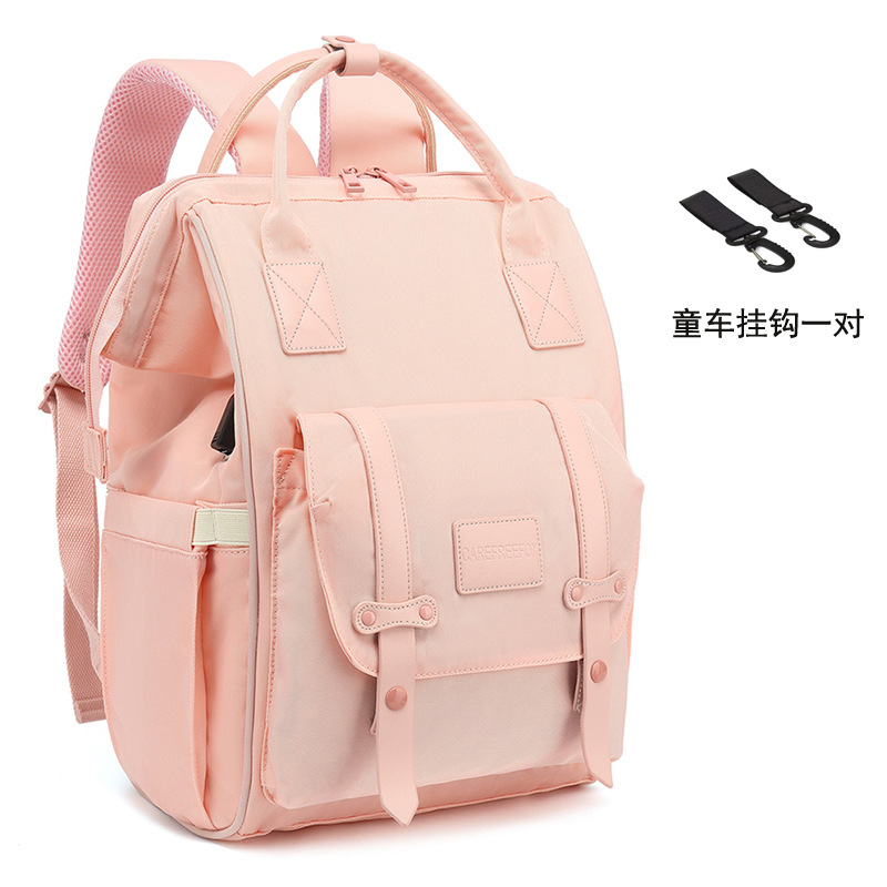 安心狐多機能マミーバッグ大容量ファッション外出母子バッグ宝母が人形を持って出かけるバックパック