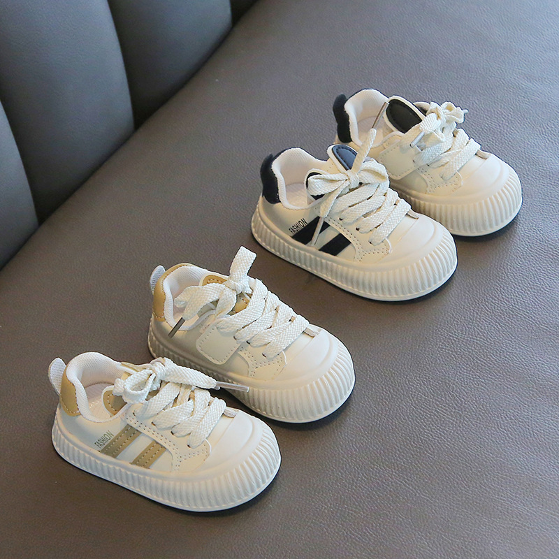 Fréijoer an Hierscht Puppelchersschong mat mëller Sohle, rutschfester Foussgänger, wäiss, virschoulesch Liederuewerfläch fir Kanner_voghion.com