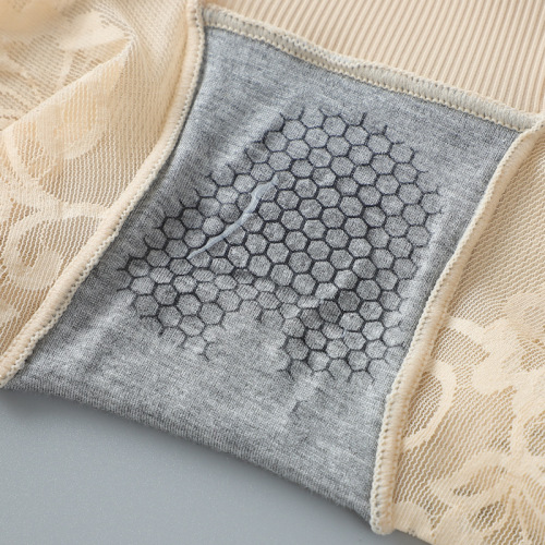 Thin high-waisted underwear for women, anti-exposure safety pants, non-rolled lace leg tight-fitting boxer shorts