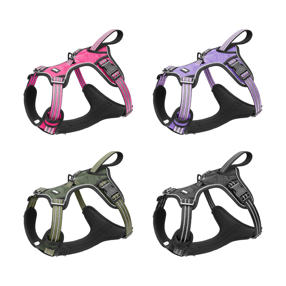 Tracción táctica ligera de vehículo de viento de doble propósito cinturón de pecho para perros grandes y medianos cinturón de pecho para perros anti-saltos de automóviles