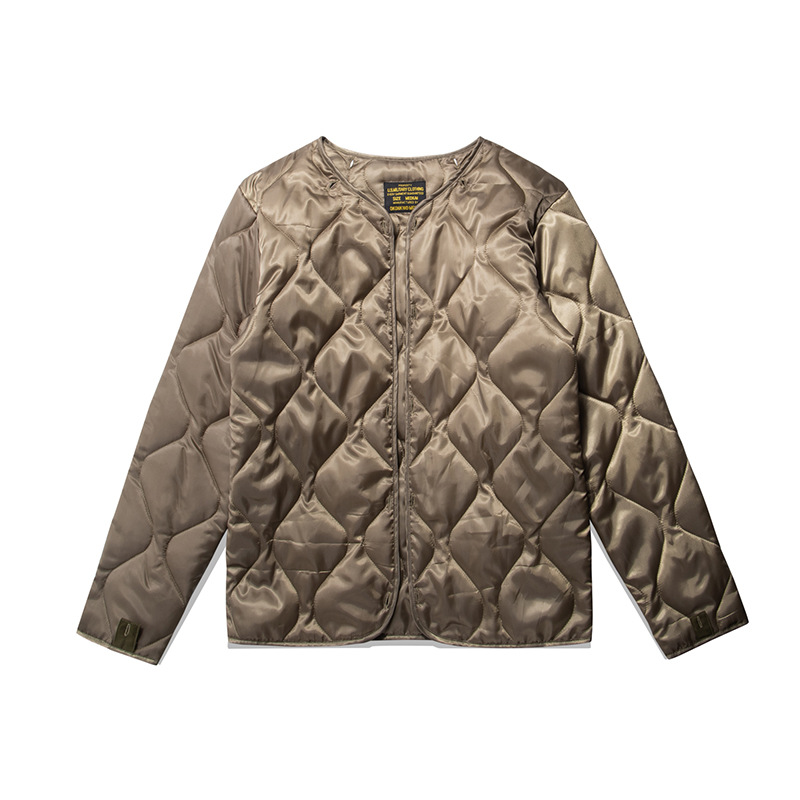 OKONKWO M51 gabardina de longitud media con forro de cola de pez chaqueta de M-51 abrigo Forro de algodón acolchado desmontable