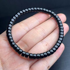天然黒瑪瑙ストレートカットファッションシンプルブレスレット