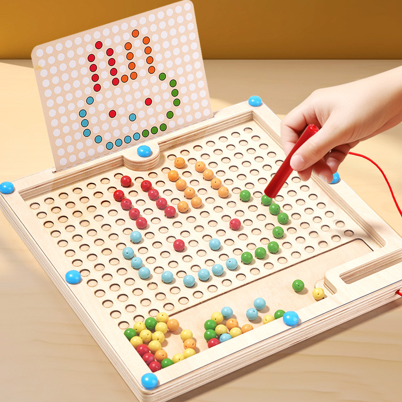 Preescolar Magnetic Color Clasificación Tablero de conteo Pen de madera Laberinto Matemáticas Iluminación Juguetes educativos cognitivos