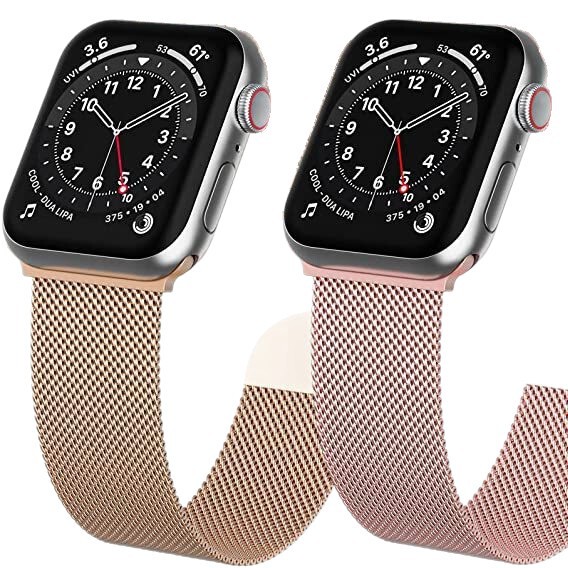 适用applewatch10苹果米兰i8手表带链s9不锈钢s8金属腕带7se磁吸3|undefined