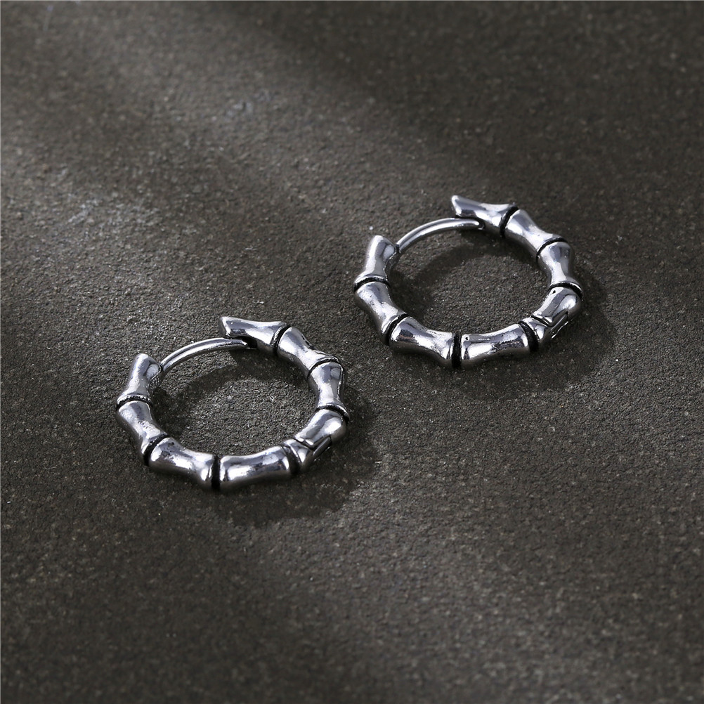 4g Weight Earrings Classification 1 Piece Fashion Bamboo Titanium Steel Plating Men's Earrings