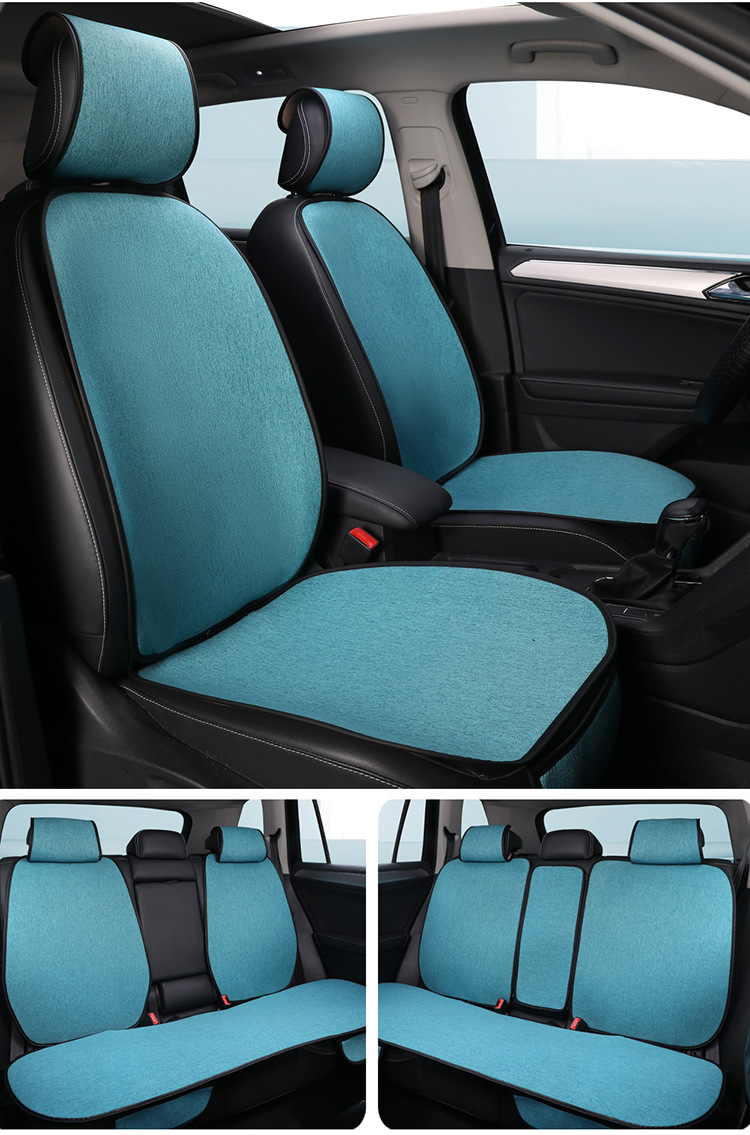 Car Seat Cushion, Suitable for All Seasons, Summer Imitation Linen Ventilation Seat Cushion That Won'T Get Hot in the Sun