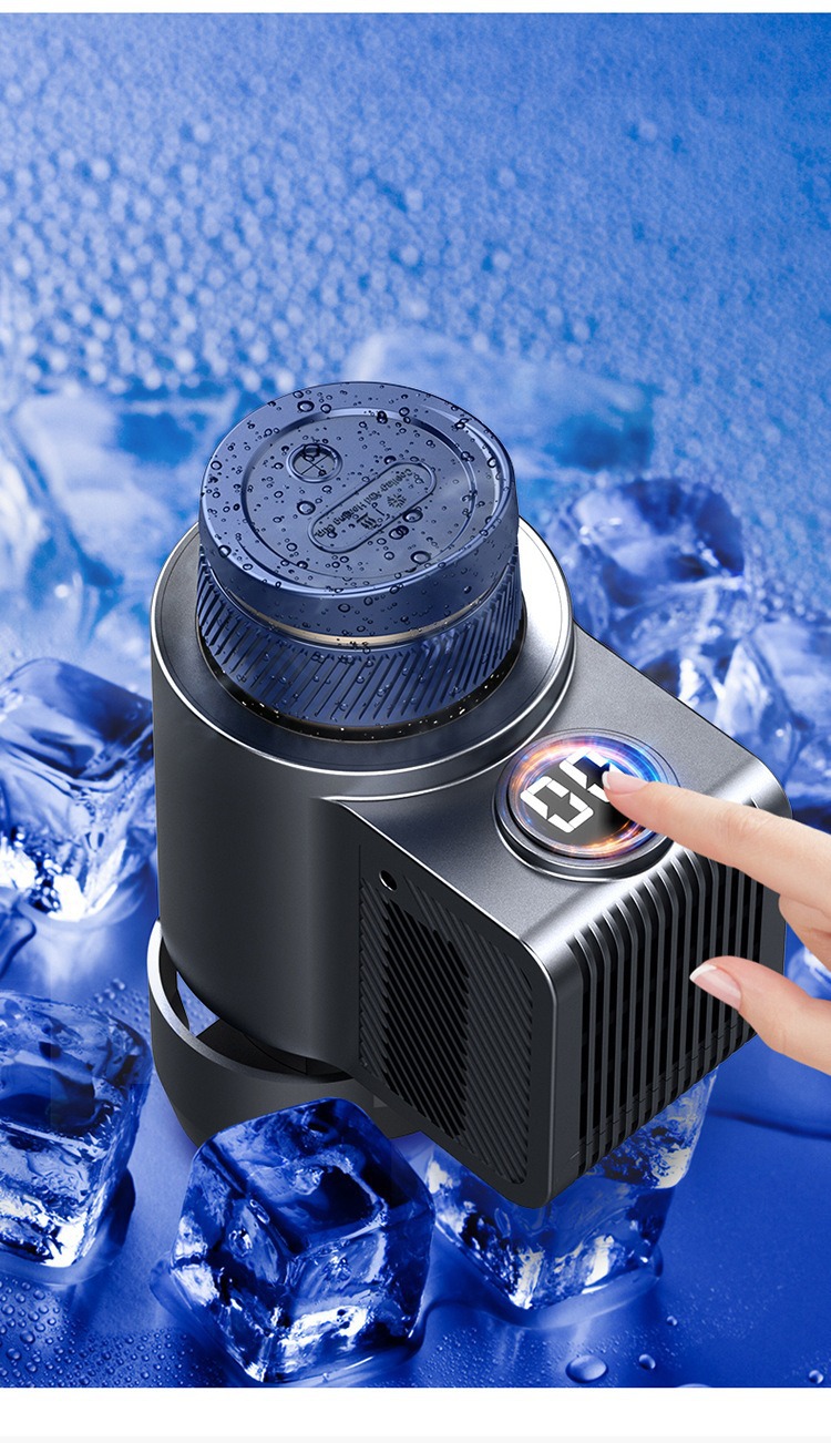 Car intelligent hot and cold cup car desktop dual-use hot and cold cup home office portable refrigeration heating car refrigerator