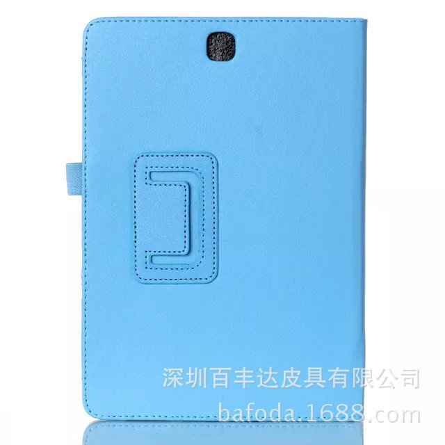For Samsung GALAXY Tab A 9.7 two-fold litchi pattern leather case T550 flat protective case T555