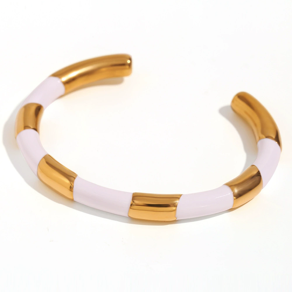 (Cross-border trading), fashionable accessory stainless steel, women's bracelet, European style, simple and elegant design, 2 carat