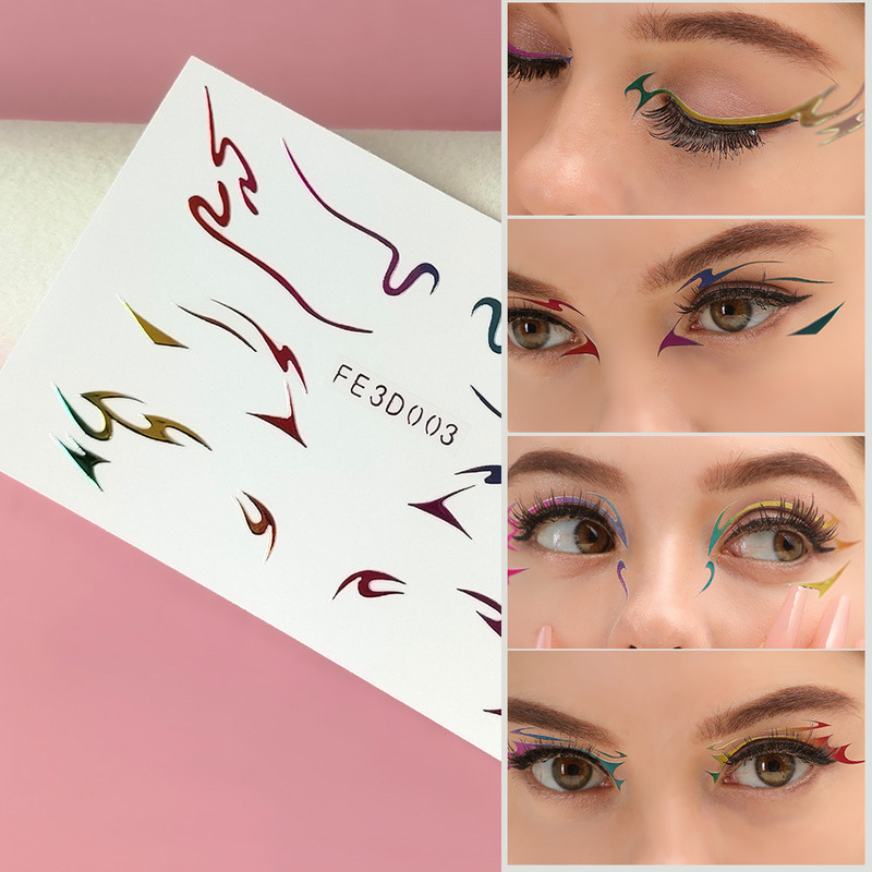 Foreign trade factory laser eyeliner stickers European and American butterfly popular eye makeup tear stage makeup self-adhesive stickers tattoo stickers
