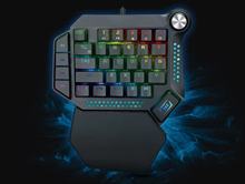 跨境直供K60单手键盘RGB发光游戏机械键盘/带宏定义/青轴/带旋钮