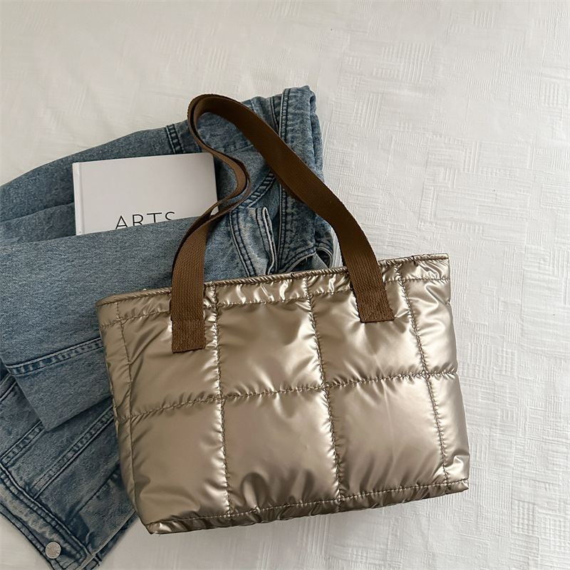 2024 nuevo bolso de moda bolso de mujer bolso de algodón espacial coreano bolso de hombro bolso de mano bolso de invierno bolso de tote