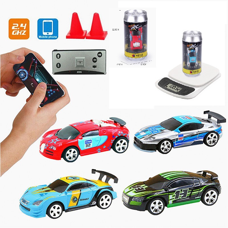 Yi La enlatada mini coche de control remoto Coca Cola puede coche de carreras de deriva de alta velocidad 1:58 coche de juguete para niños 2010B