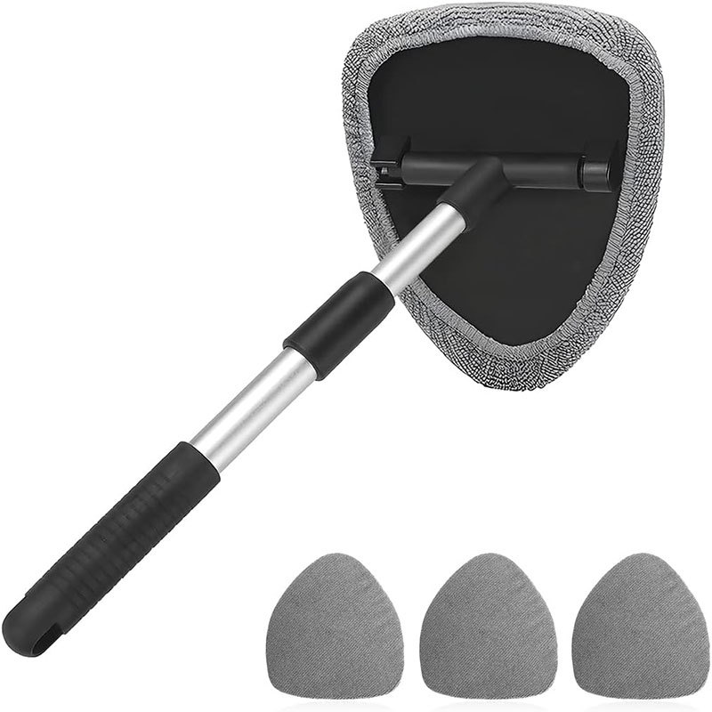 Car Windshield Cleaning Brush Defogging Window Wiper Microfiber Extendable