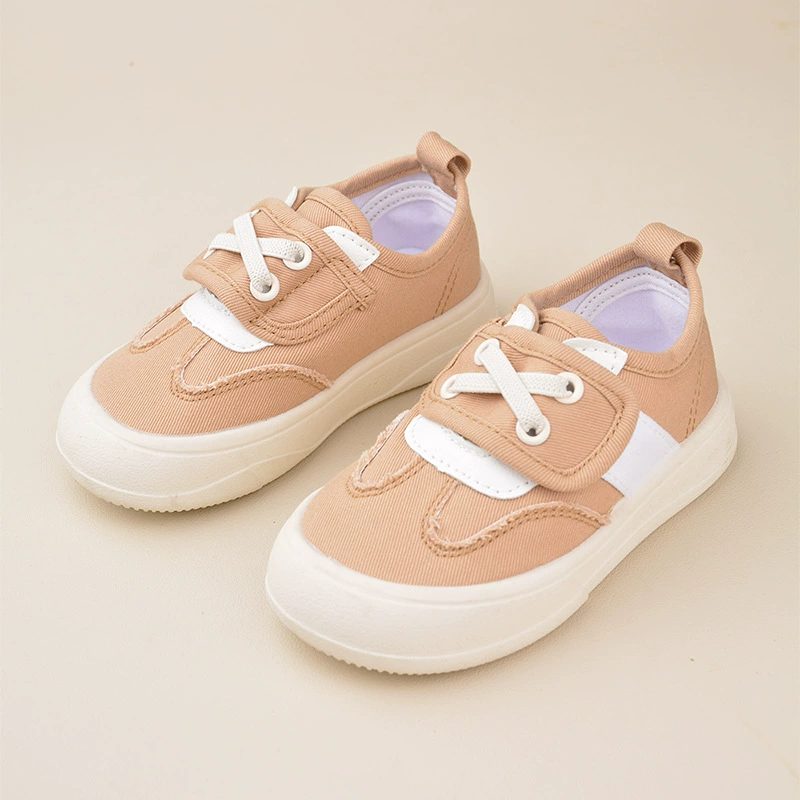 Cloth shoes with velcro for boys, footwear, Korean style, soft sole
