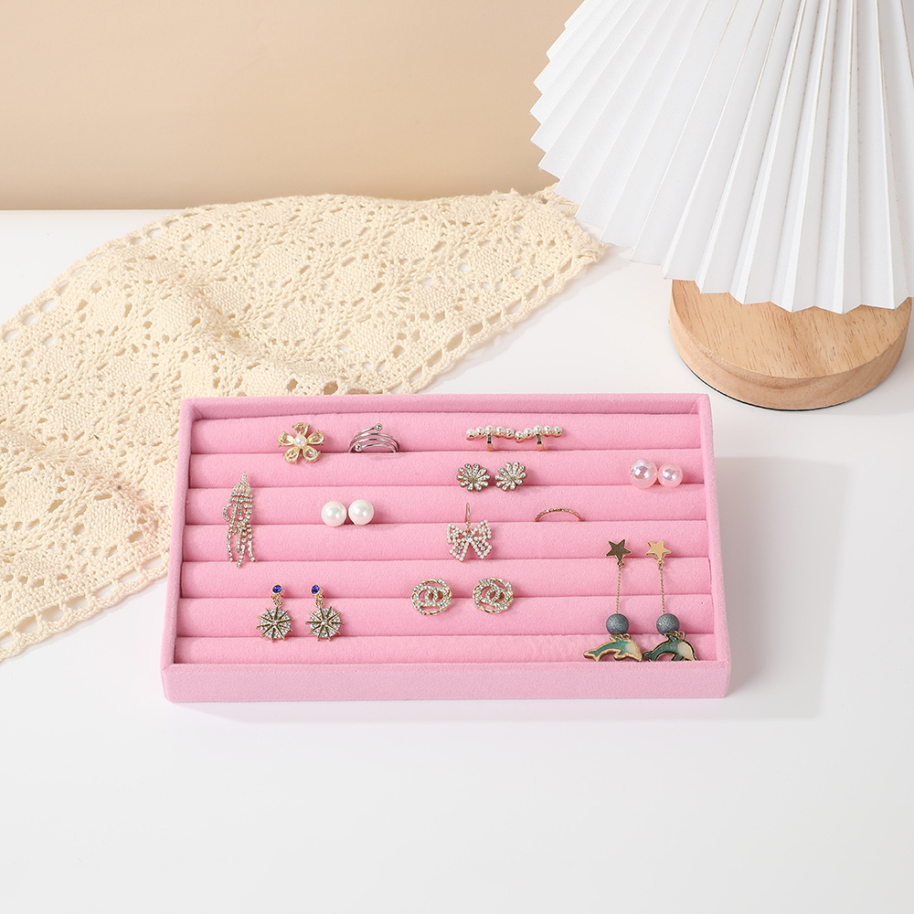 Contador cajón cascada bandeja de joyería almacenamiento para ver paleta pendientes pendientes anillos collares joyería caja de almacenamiento al por mayor