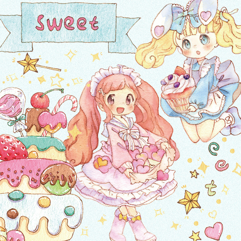 Cartoon character cute PET sticker handmade diary factory wholesale handmade sticker special oil shiny surface handmade sticker