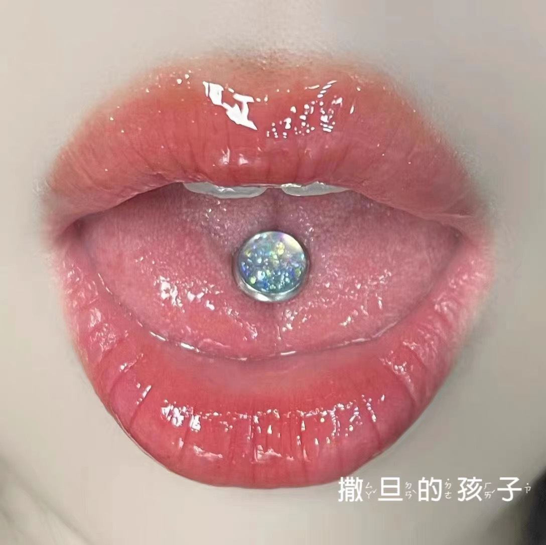Labret stud lip piercing jewelry styling detail