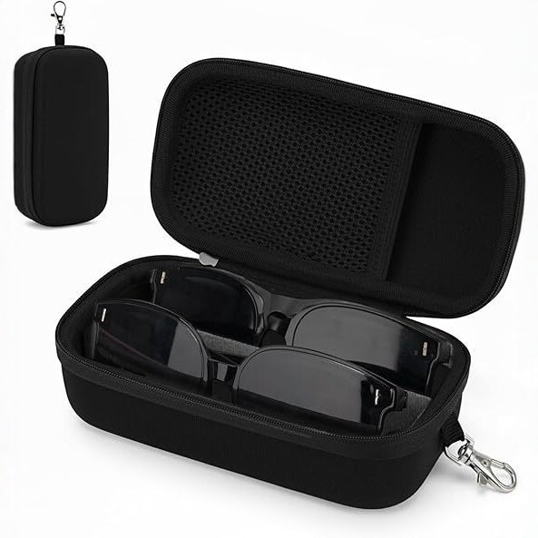Customized Double Glasses Case for Men and Women, Travel Hard-Shell Sunglasses Case, Anti-Fall, Waterproof, Anti-Pressure Storage Bag Box