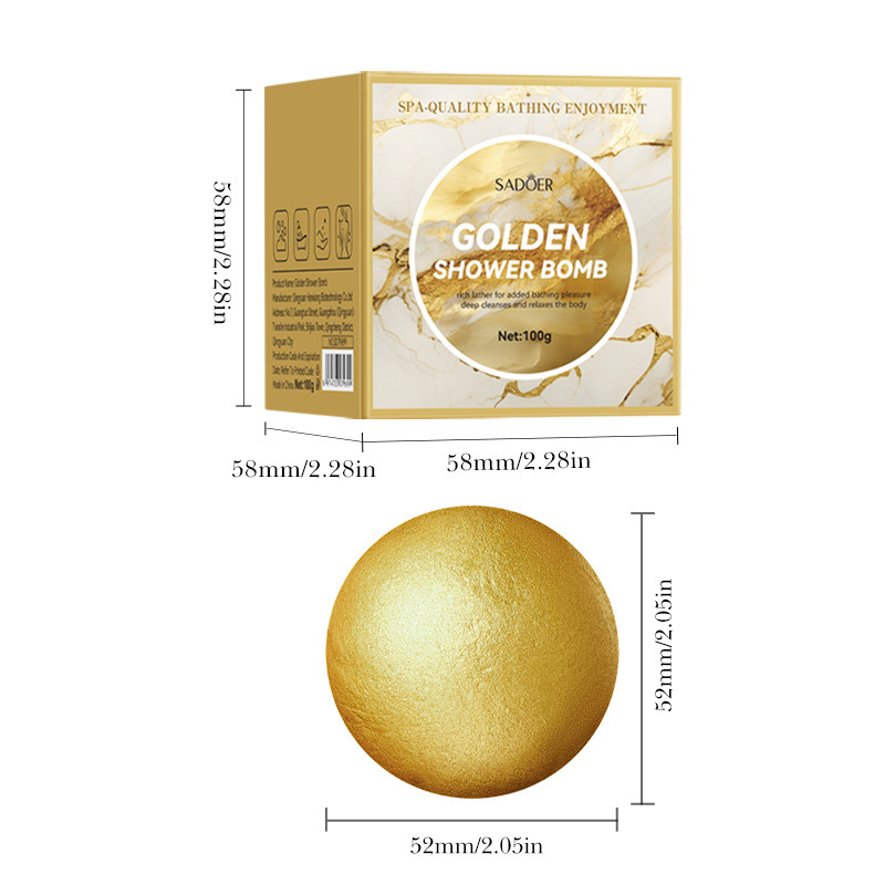 跨境黄金浴盐球100g(沉球) 深层清洁身体浴盐球外贸护肤品批发|undefined