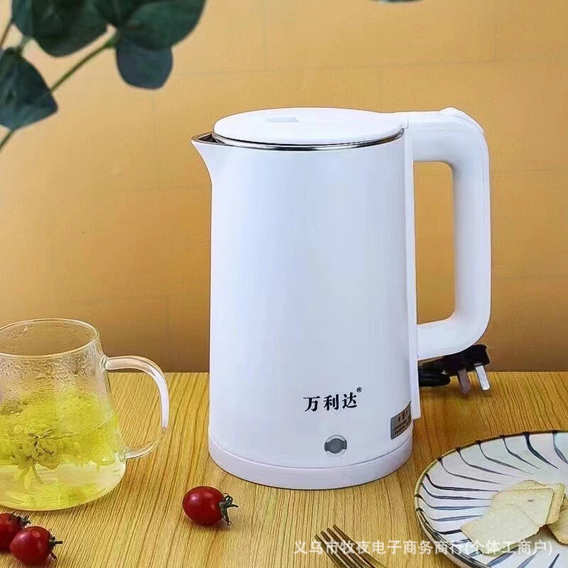 万利达电热水壶不锈钢烧水壶家用大容量开水壶自动断电热水壶礼品|undefined