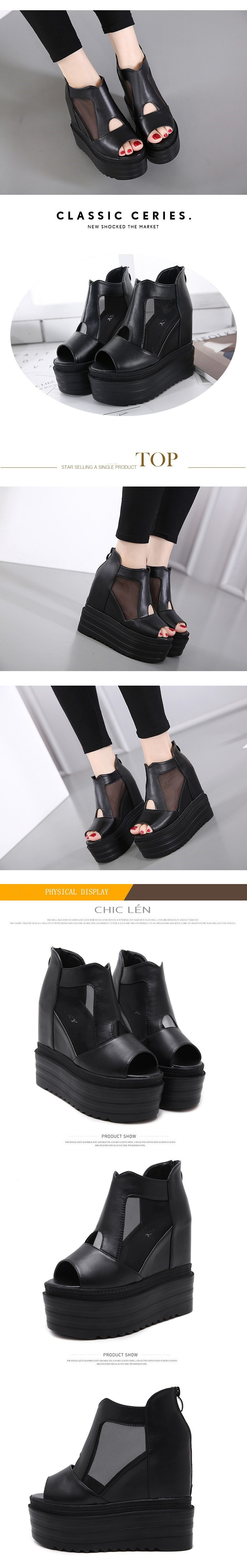 A8487 730K GIÀY CAO GÓT NỮ HUITDSH LƯỚI MỎNG MÙA HÈ TĂNG CHIỀU CAO ĐẾ XUỒNG ĐẾ CAO GIÀY DÉP NỮ G02 SẢN PHẨM MỚI