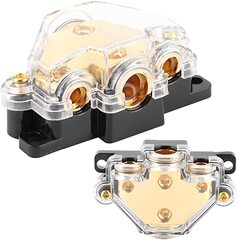 Car audio power cord distribution base ground wire negative pole 1/3 1 * 2GA input, 1 * 4GA+2 * 8GA output