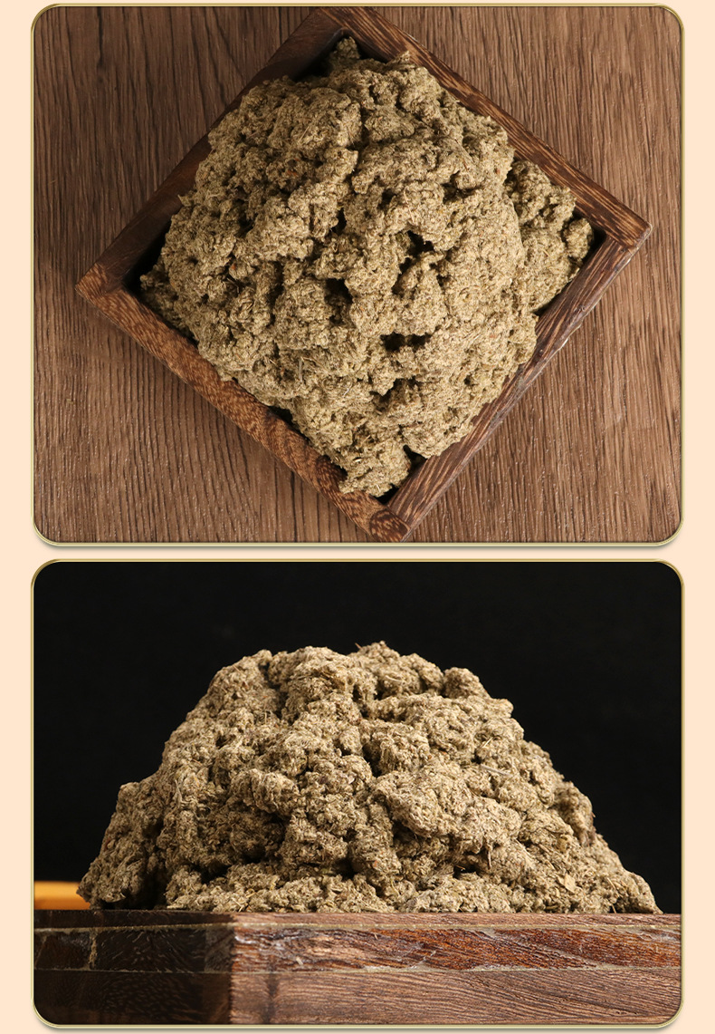 Aged Moxa Wool Ai Rong 60:1 Ratio 500g Loose Artemisia Argyi Floss for Moxibustion and Warm Therapy in use