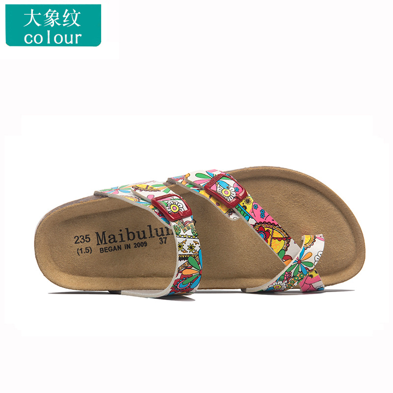 Zapatillas de corcho planas para hombres y mujeres pareja más tamaño al aire libre playa verano color pareja zapato cubierta toe Ventas Directas la fábrica