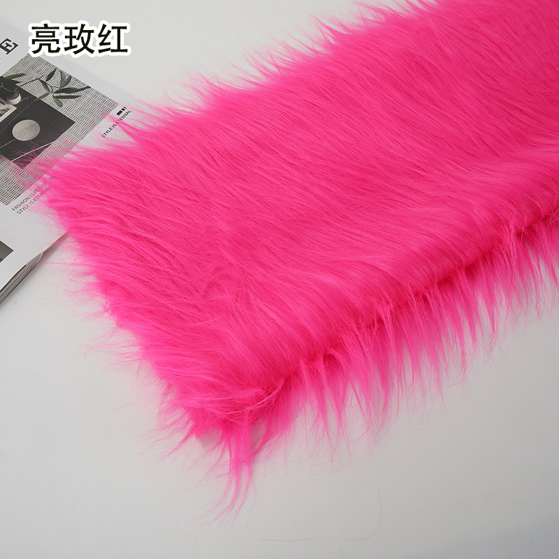 12 ''plush tela DIY caída de piel artificial de piel simulación de piel muñeca pelo bestia traje de piel larga tela de piel