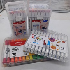 マークペン 小中学生向け アクリル双頭アート油性水彩ペン 絵画落書きペン 文具用品
