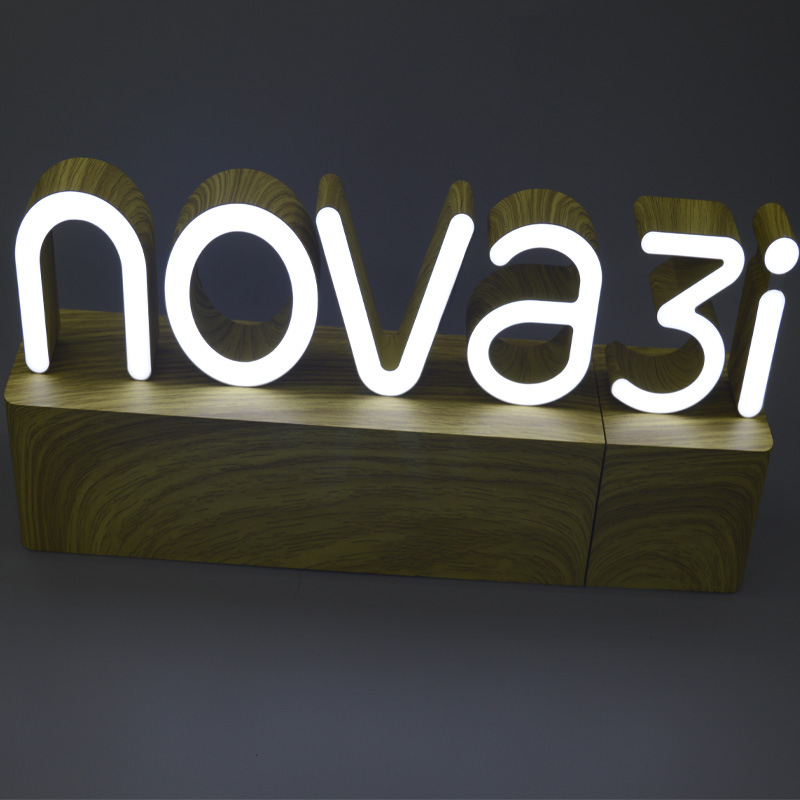 华为 nova系列广告标志台式桌面立体发光字制作ABS模具注塑字壳