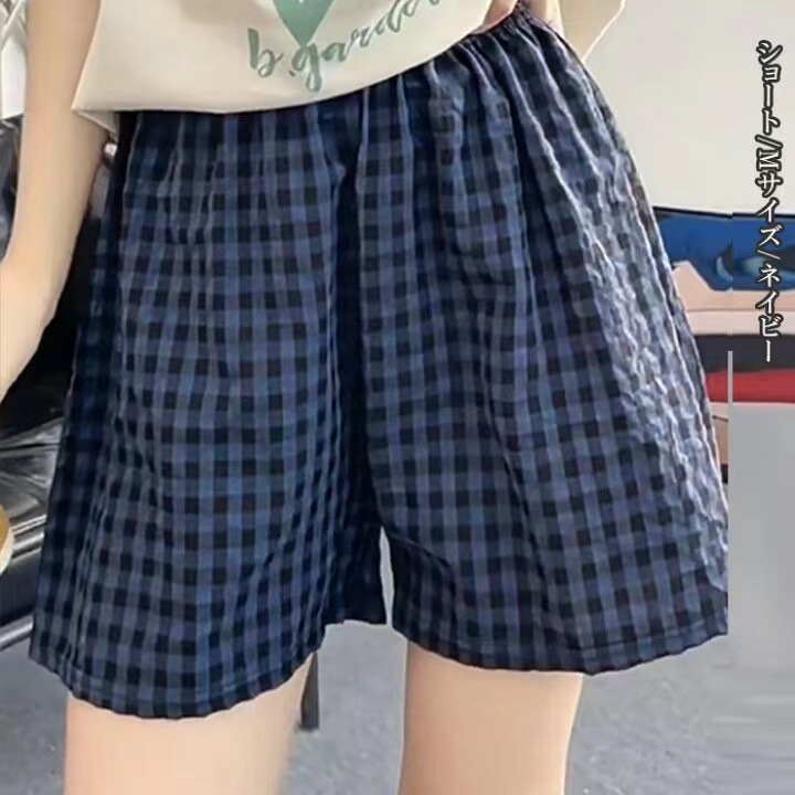 네이비 체크무늬 [바지]