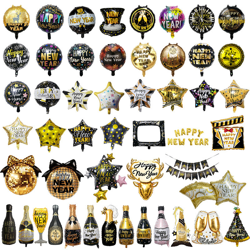 2027 Happy New Year Round Ball Aluminum Film Wine Bottle New Year Party Happy New Year 18inch Balloon Decoration 2027 Happy New Year Round Ball Aluminum Film Wine Bottle New Year Party Happy New Year 18inch Balloon Decoration