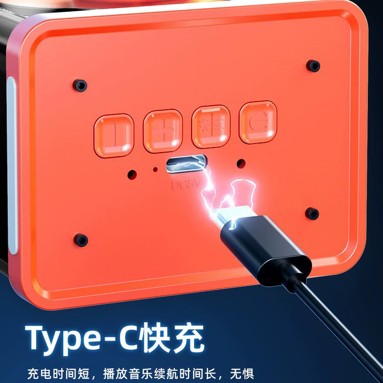 Bluetooth-колонка V9 Mecha — TWS, RGB-подсветка, сабвуфер