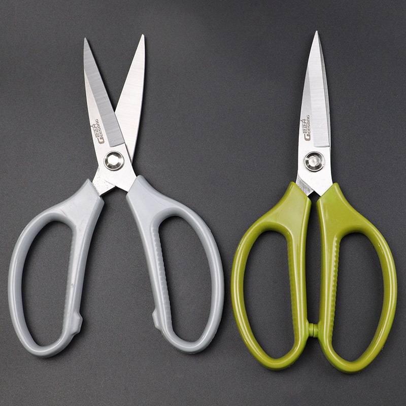 SK5剪刀塑柄不鏽鋼家用剪刀雞骨剪多功能廚房剪子廠家批發