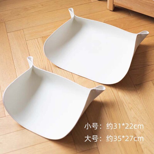 Felt Pet Cat Bowl Mat Semi-enclosed Thick Eating Mat Waterproof Oilproof Cat Dog Bowl Easy to Clean Non-slip Mat Universal