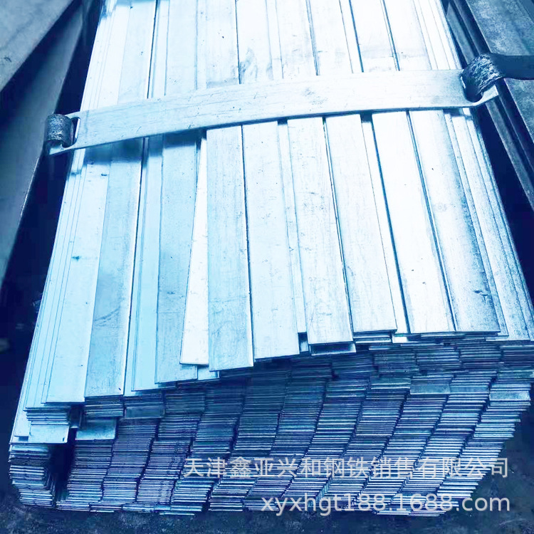 天津批发热镀锌扁钢60*80切割6米扁钢50*5镀锌扁铁锌层80微米以上