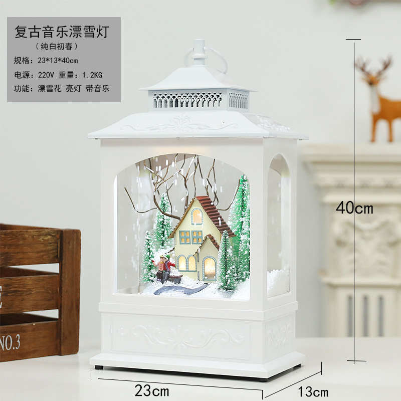 クロスボーダーヨーロッパとアメリカのクリスマス音楽雪の光雪街路灯クリスマスギフトギフトショッピングモールの窓リビングルームの装飾品