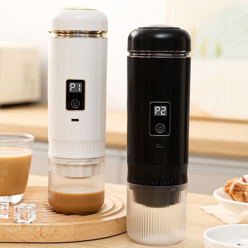 Pump-Type Handheld Digital Display Rechargeable American-Style Capsule Coffee Machine, Outdoor Heating Coffee Machine, Three-In-One Extraction Machine Pump-Type Handheld Digital Display Rechargeable American-Style Capsule Coffee Machine, Outdoor Heating Coffee Machine, Three-In-One Extraction Machine
