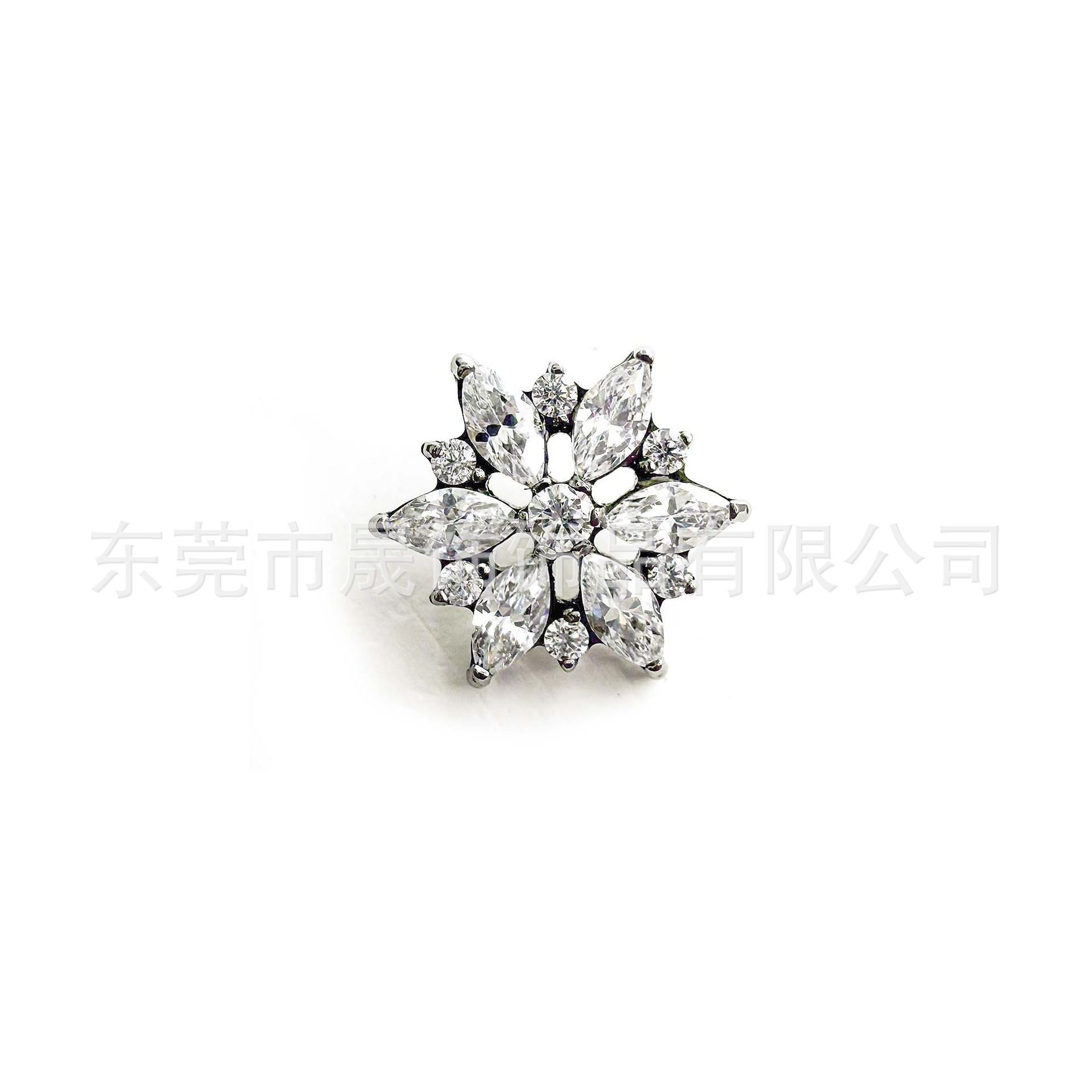 F136 Titanium Ear Stud 雪 Flower 型 Studded Cubic Zirconia Labret Stud Helix Cartilage Stud G23 Implant Grade Titanium 人体 Piercing Jewelry Accessories 头